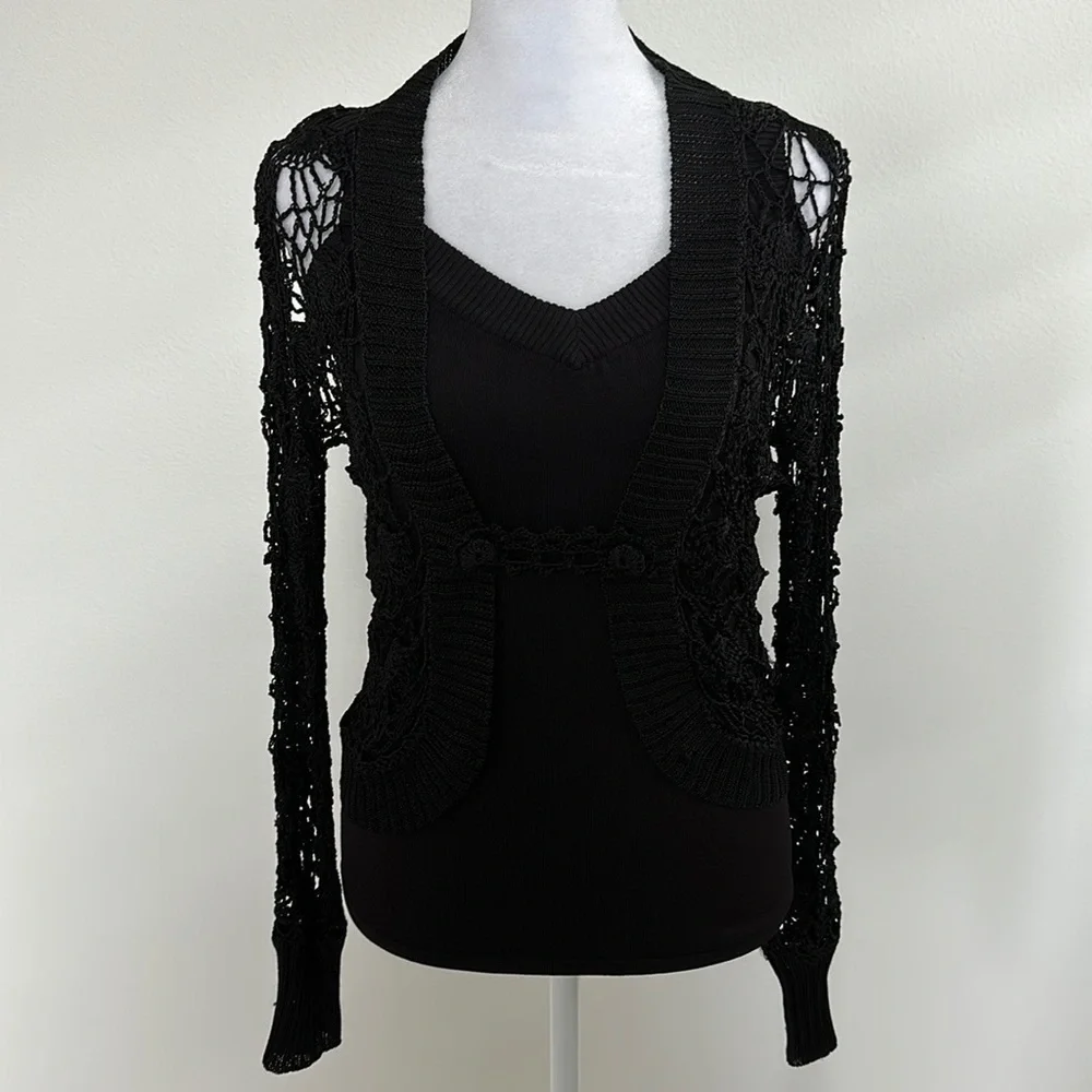 Escio Black Sweater Set, Size M